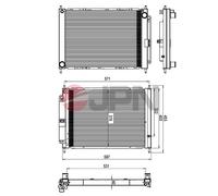 Radiatore, Raffreddamento motore per NISSAN RENAULT CLIO MICRA MODUS / GRAND MOD