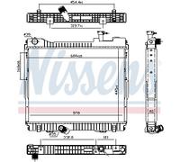 Radiatore Acqua per Nissan NT400 Cabstar F24F 35.14 45.14 28.12 32.12