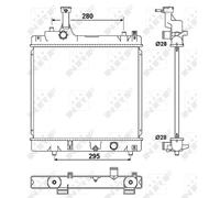 Radiatore, Raffreddamento motore per NISSAN SUZUKI ALTO PIXO