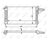 Radiatore, Raffreddamento motore per OPEL VAUXHALL CAVALIER VECTRA