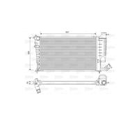Radiatore Raffreddamento Motore Per Peugeot 306 307 1330-25 1330-26 1330-46