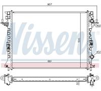 Nissens Radiatore motore 637638 - Alette saldate - 507x680x32 mm - per Renault Espace IV