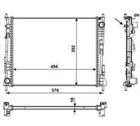 Radiatore, Raffreddamento motore per RENAULT TWINGO
