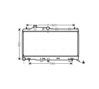 AVA QUALITY COOLING Radiatore Acqua Alette Saldato per Subaru Forester Sh