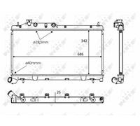 Radiatore, Raffreddamento motore per SUBARU FORESTER IMPREZA LEGACY OUTBACK XV