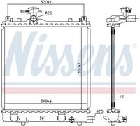 Nissens Radiatore motore 64175A per Suzuki Wagon R+ EM