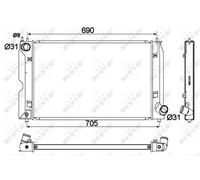 Radiatore, Raffreddamento motore per TOYOTA AVENSIS COROLLA