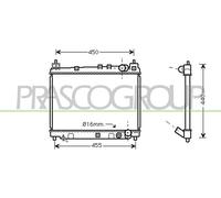 PRASCO TY320R002 Radiatore motore