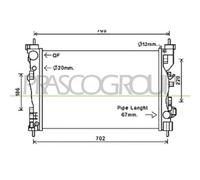 Radiatore Raffreddamento Motore Prasco AA344R001 Prascoselection per Alfa Romeo