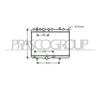 Prasco Radiatore motore CI304R007 per Citroën C2 (2003-2007), C3, Peugeot 207/208/2008