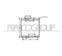 PRASCO CI325R003 Radiatore motore