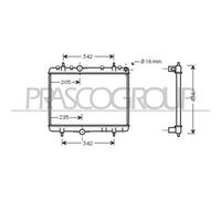 PRASCO CI424R015 Radiatore motore