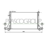 Prasco Radiatore acqua per Nissan NV400 DS962R003 214005447R dal 2010 al 2021