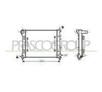 Radiatore Raffreddamento Motore Prasco FD008R002 Prascoselection per Fiat Ford