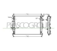 PRASCO FD110R005 Radiatore motore