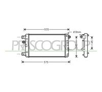 Radiatore Raffreddamento Motore Prasco FT020R002 Prascoselection per Fiat