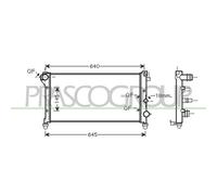Radiatore Raffreddamento Motore Prasco FT122R002 Prascoselection per Fiat