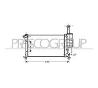 Radiatore Raffreddamento Motore Prasco FT122R004 Prascoselection per Fiat