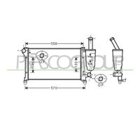 PRASCO FT122R006 Radiatore motore
