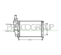 Radiatore Raffreddamento Motore Prasco FT132R001 Prascoselection per Fiat Lancia