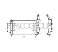 PRASCO FT340R004 Radiatore motore