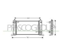 Radiatore Raffreddamento Motore Prasco FT420R001 Aq per Fiat