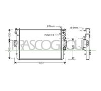 Radiatore Raffreddamento Del Motore PRASCO per Quotidiano III