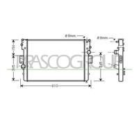 Radiatore Raffreddamento Motore Prasco FT926R005 Prascoselection per Fiat
