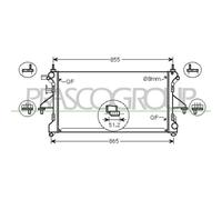 Radiatore Raffreddamento Motore Prasco FT930R001 Prascoselection per Fiat
