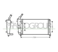 PRASCO Radiatore motore LA001R013 per Lancia Ypsilon (1996-2003) OEM 46763325
