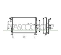 PRASCO LA002R004 Radiatore motore