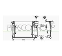 Radiatore Raffreddamento Motore Prasco LA004R002 Aq per Lancia