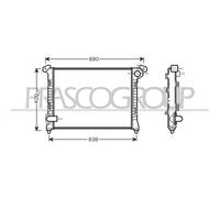 Radiatore Per MINI MINI (BMW) R50/R53/R52 Dal 2001 Al 2004 MN304R002 1475550
