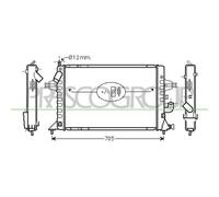 Radiatore Raffreddamento Motore Prasco OP017R009 Prascoselection per Opel