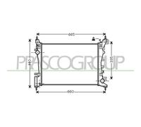 PRASCO OP035R005 Radiatore motore
