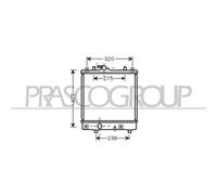 PRASCO OP304R002 Radiatore motore