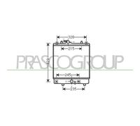 PRASCO OP304R004 Radiatore motore