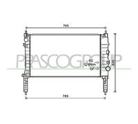 PRASCO OP700R001 Radiatore motore
