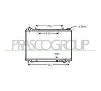 PRASCO OP860R005 Radiatore motore