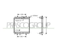 Radiatore Raffreddamento Motore Prasco PG009R005 Prascoselection per Peugeot