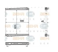 RADIATORE RAFFREDDAMENTO MOTORE RENAULT MASCOTT 623x590x40 SENZA LATERALI BHER