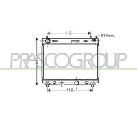Radiatore, Raffreddamento motore TY325R002 PRASCO per TOYOTA