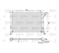 Radiatore, raffreddamento motore VALEO 701730