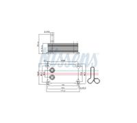Radiatore Raffreddatore Olio NISSENS per Ford Transit 1097629 1103471 1129180