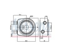 Radiatore Raffreddatore Olio NISSENS Per Renault 19 I II 21 Avantime