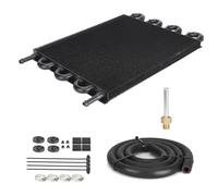 Radiatore Rafredamento Motore Kit Convertitore Universale Per Radiatore, Tubo Dell'aria Condizionata Per Auto A 4/6/8 File, Cinghia Del Condensatore, Tubo Del Radiatore Dell'olio(8 Row Black)