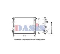 Radiatore Refrigerante Per Dacia Logan MCV Renault Clio II Kangoo KS FS US LS