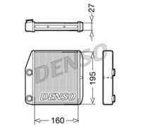 Scambiatore di calore, riscaldamento interno DENSO DRR09076
