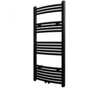 Radiatore scaldasalviette curvo VidaXL 500x1160mm Nero