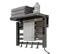 Radiatore scaldasalviette Elettrico, portasciugamani Elettrico con Display Touch Screen, Temperatura costante Intelligente, per saloni da Bagno Domestici Gray